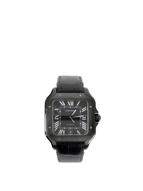 Cartier Black Santos-Dumont watch