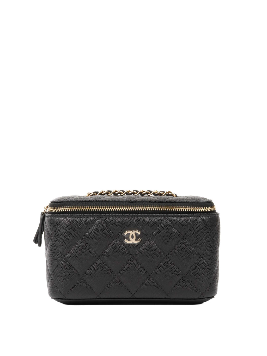 Chanel Black Caviar Vanity Case.