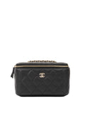 Chanel Black Caviar Vanity Case.