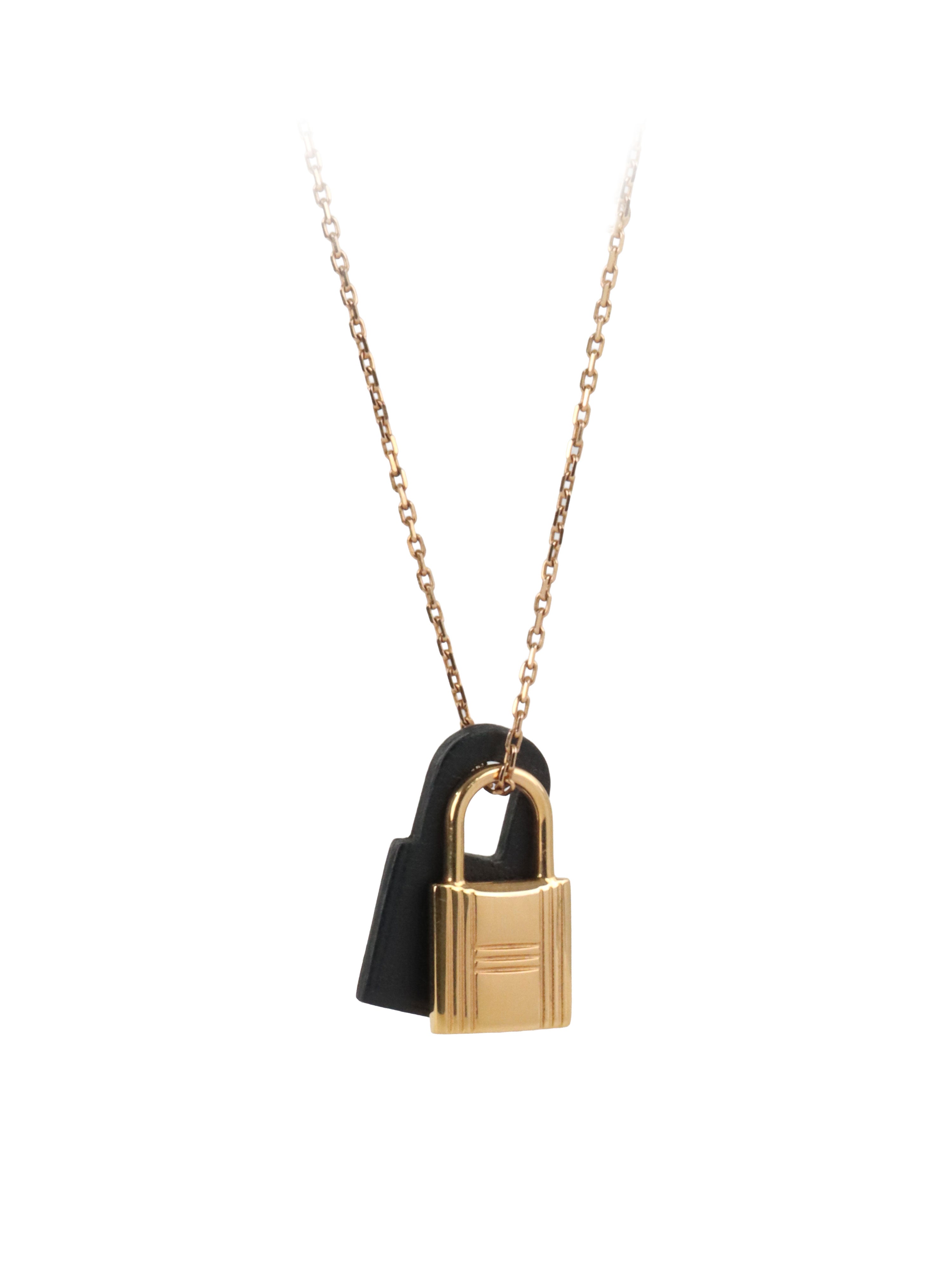 Hermes Black & Gold O'Kelly Pendant.