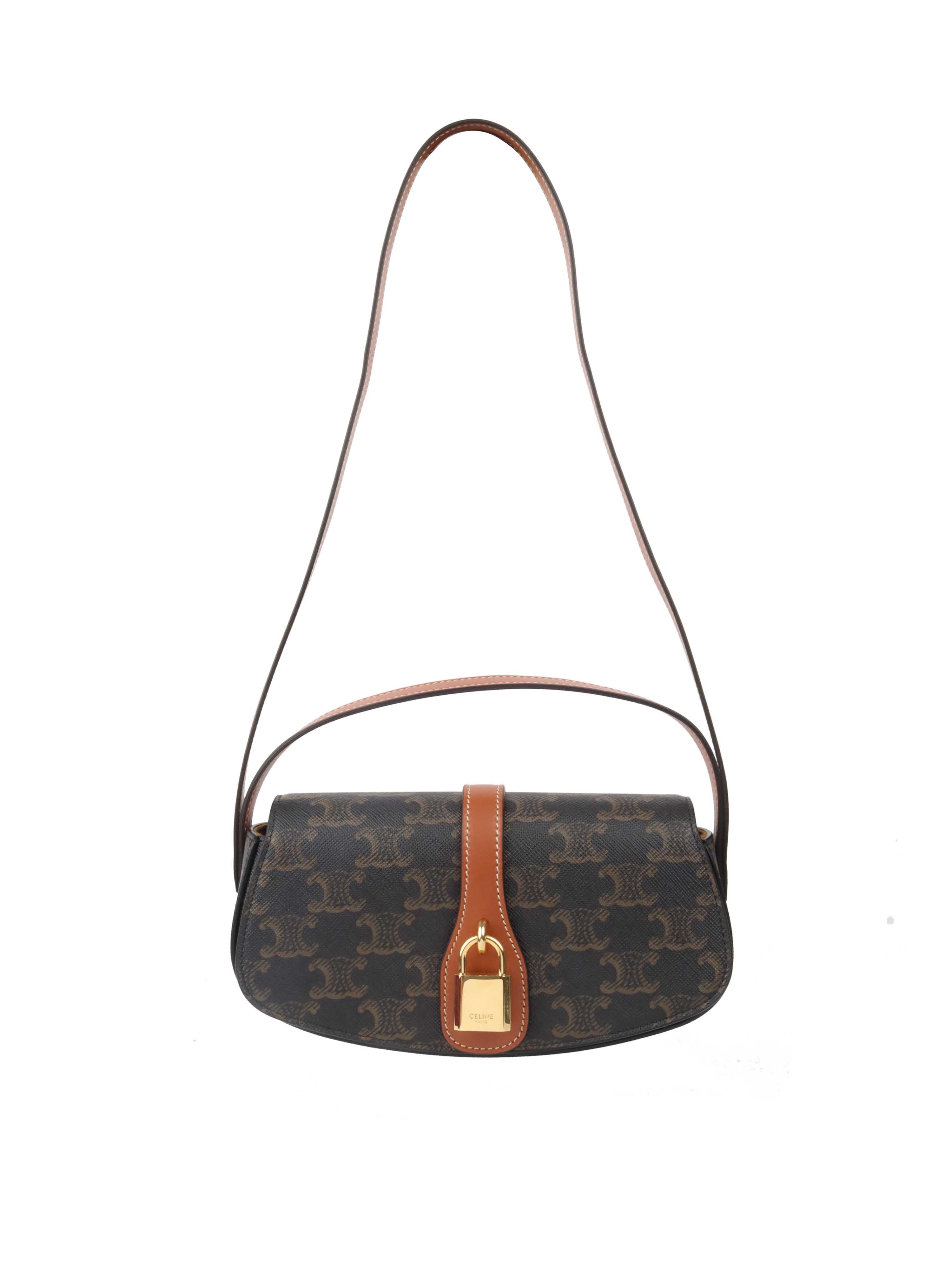 Celine Clutch on Strap in Triomphe Canvas