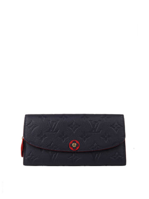 Louis Vuitton Monogram Empreinte Leather Emilie Wallet Marine