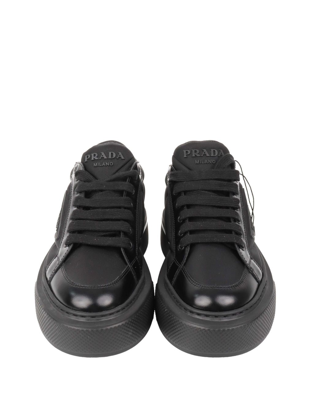Prada Black Platform Sneakers.