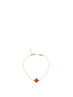 Van Cleef & Arpels Rose Gold Carnelian Sweet Alhambra Bracelet