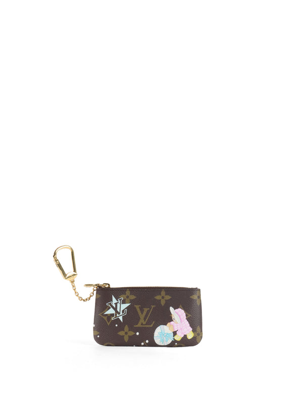 Louis Vuitton Azur Frost Christmas Animation Key Pouch