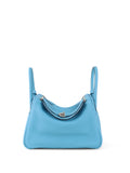 Hermes Lindy 30 P3 Bleu du Nord Clemence Leather Stamp D