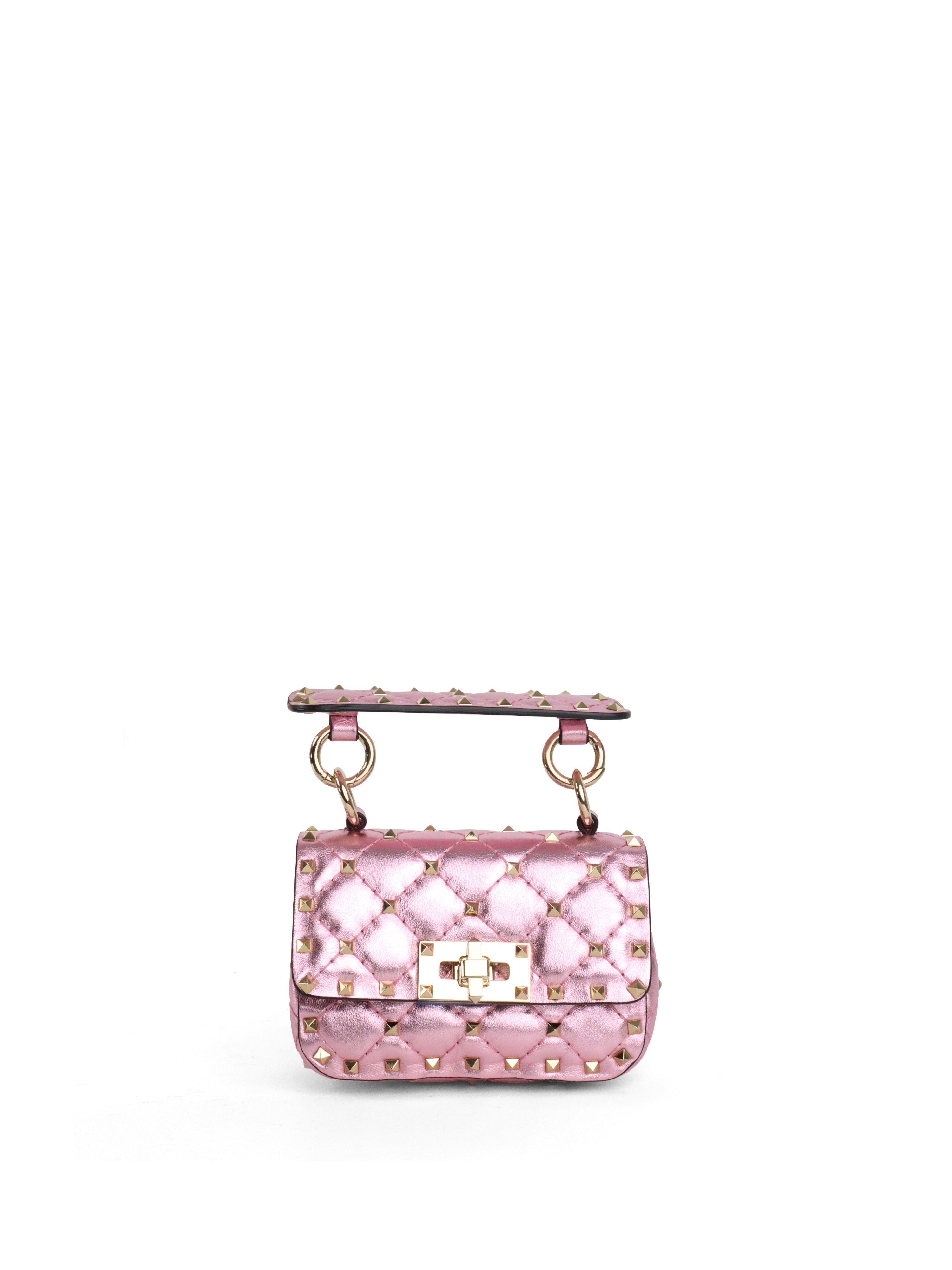 Valentino Electric Pink  Rockstuds Spike Micro Bag