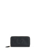 Gucci Black Soho GG Long Zip Around Wallet