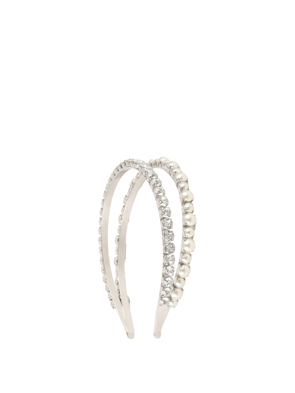 Miu Miu Resin Pearl and Crystal Double Headband