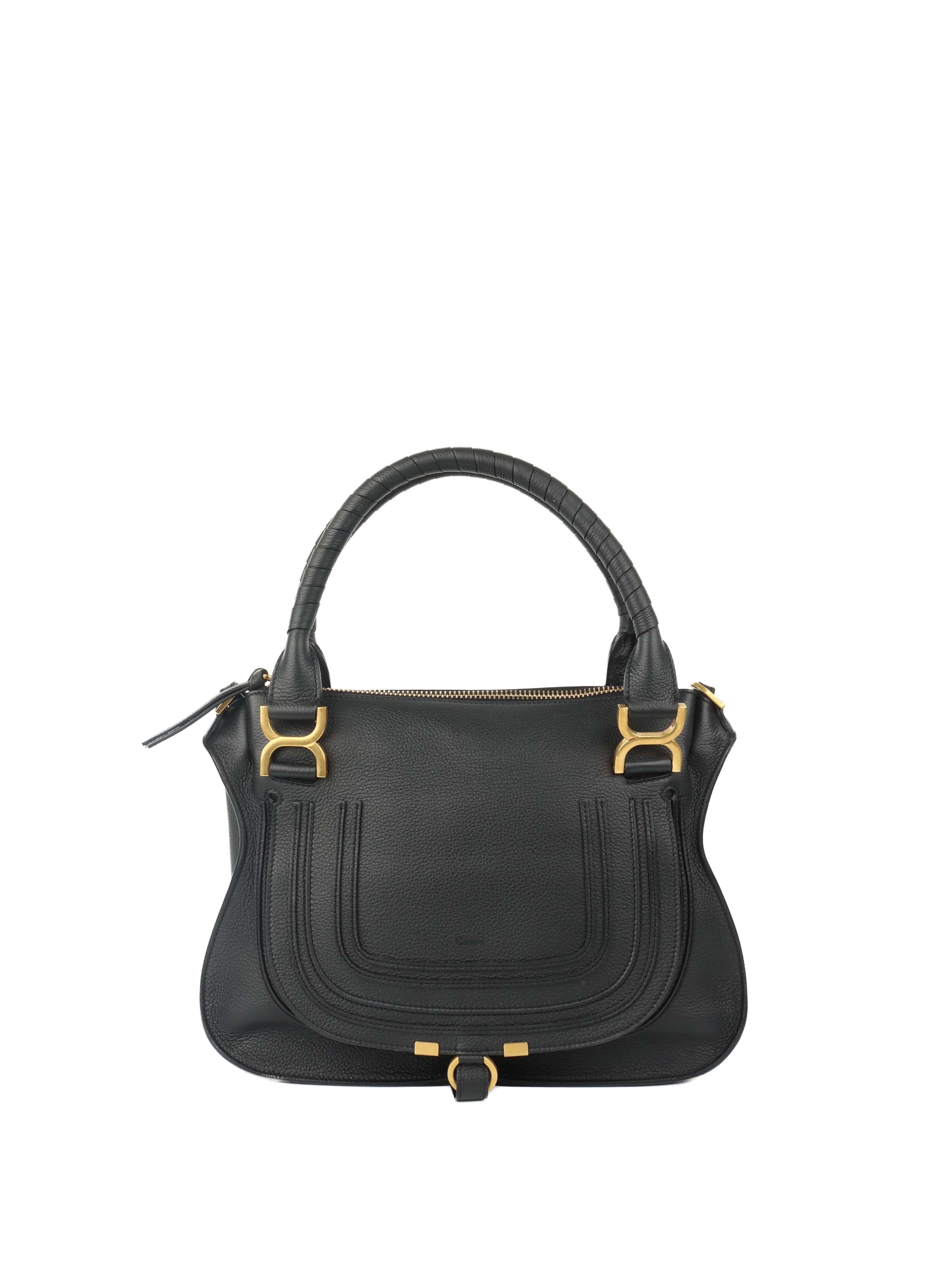 Chloe Black Marcie Medium Shoulder Bag