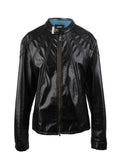 Versace Black Men's Leather Jacket.