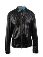 Versace Black Men's Leather Jacket.