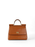 Dolce & Gabbana Caramel Brown Sicily Tote Bag.