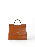 Dolce & Gabbana Caramel Brown Sicily Tote Bag.