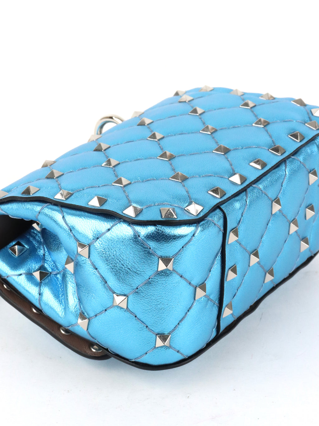 Valentino Blue Electric Cerulean Rockstud Spike Micro Bag