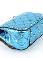 Valentino Blue Electric Cerulean Rockstud Spike Micro Bag