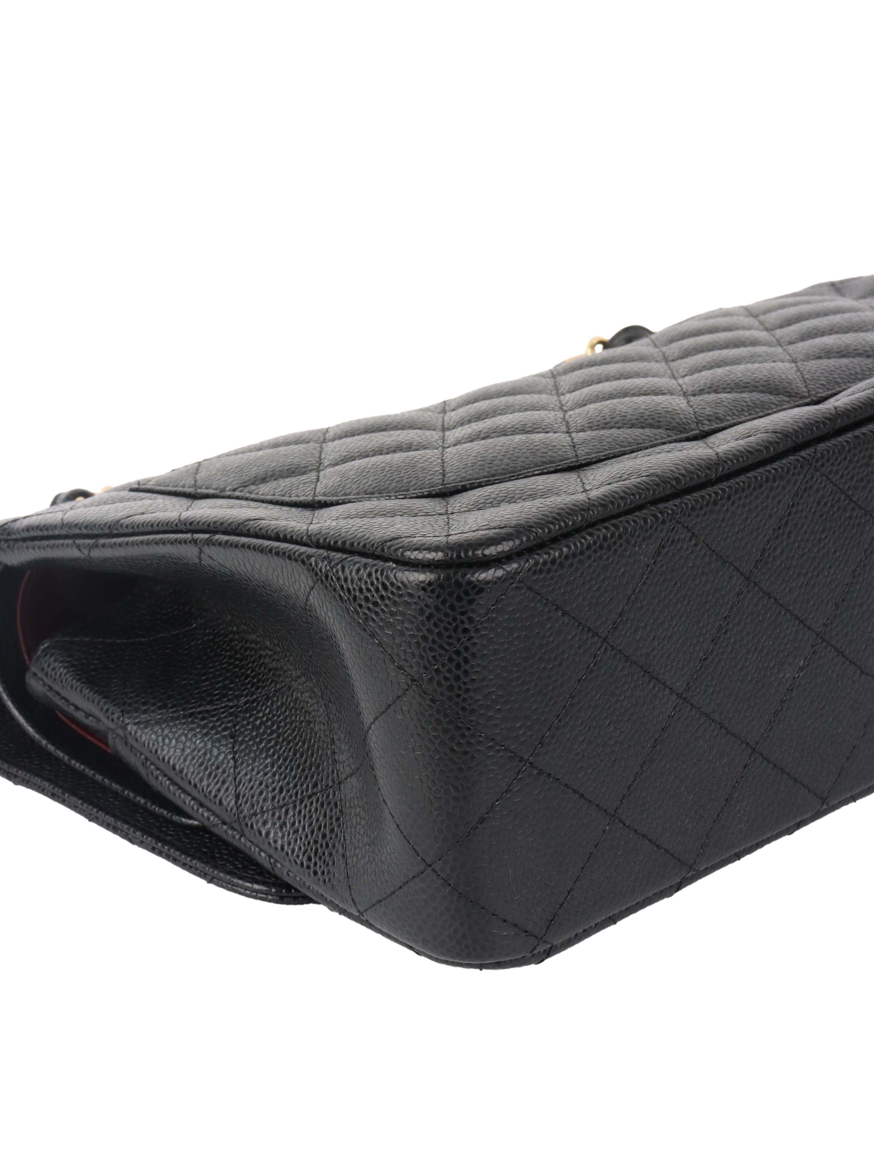 Chanel Classic Jumbo Black Caviar GHW.