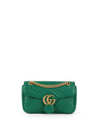 Gucci Medium Green GG Marmont Shoulder Bag