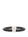 Bottega Veneta Black Knot Leather Bracelet.