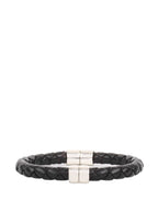 Bottega Veneta Black Knot Leather Bracelet.