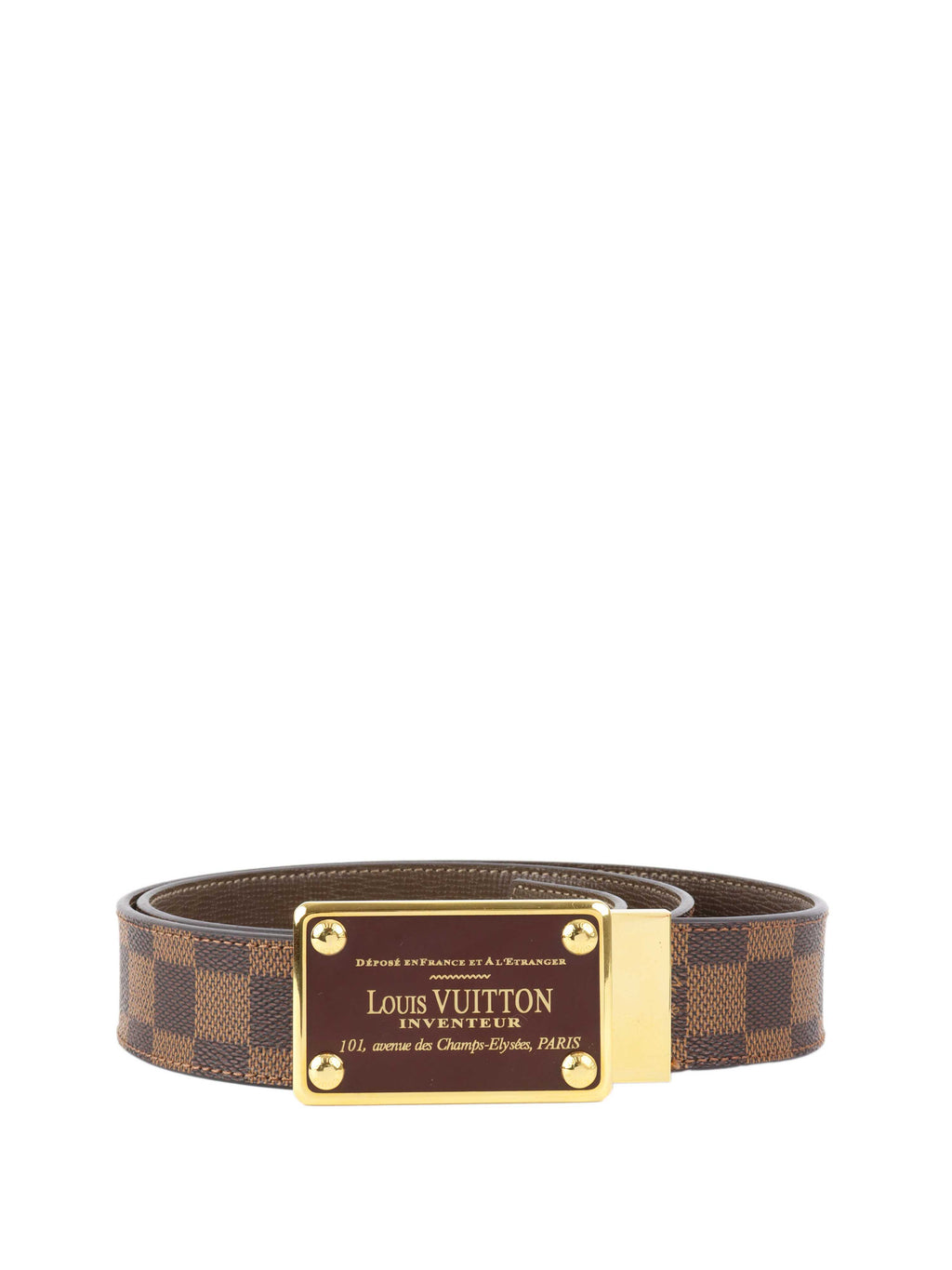Louis Vuitton Damier Ebene Inventeur Belt.