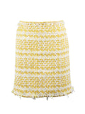 Chanel Yellow Tweed Mini Skirt.