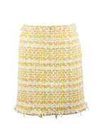 Chanel Yellow Tweed Mini Skirt.