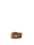 Burberry Brown/Beige Nova Check Canvas And Leather Belt
