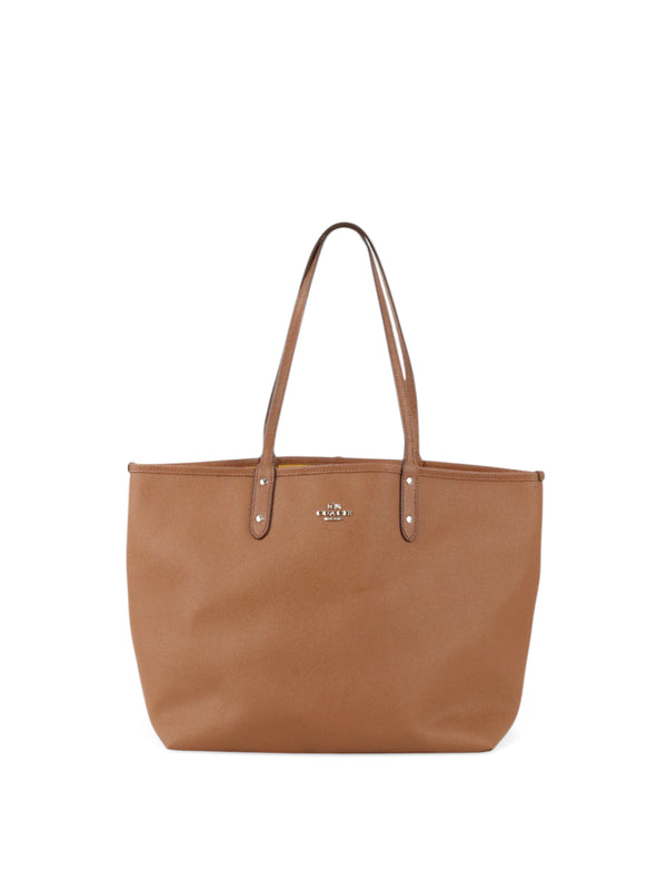 Coach Two Side Tan/Yellow City Tote