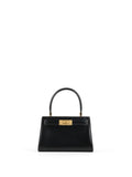 Tory Burch Black Mini Lee Radziwill Top Handle Bag GHW