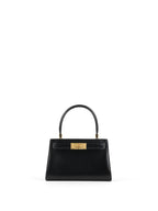 Tory Burch Black Mini Lee Radziwill Top Handle Bag GHW