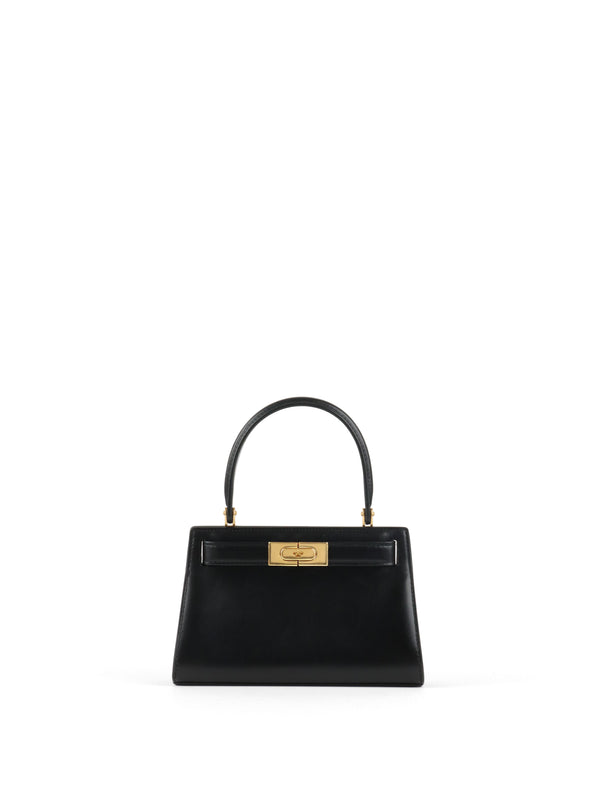 Tory Burch Black Mini Lee Radziwill Top Handle Bag GHW
