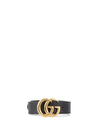 Gucci Black GG Marmont Wide Belt Size 90