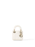 Dior White Micro Lady Dior Bag.