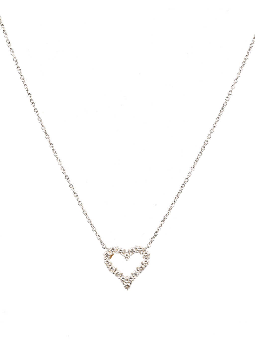 Tiffany & Co Open Heart Pendant with Diamonds.