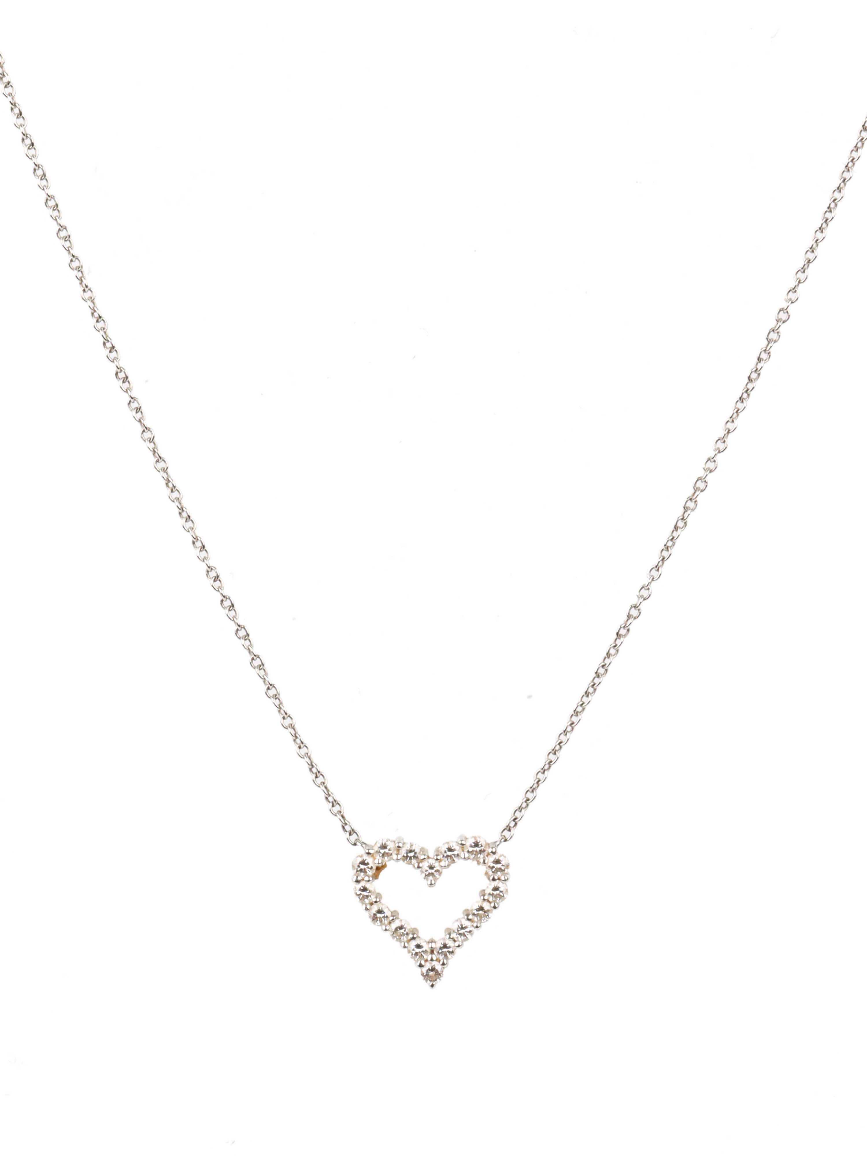 Tiffany & Co Open Heart Pendant with Diamonds.