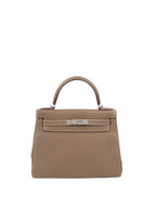 Hermes Etoupe Kelly 28 in Togo leather PHW.