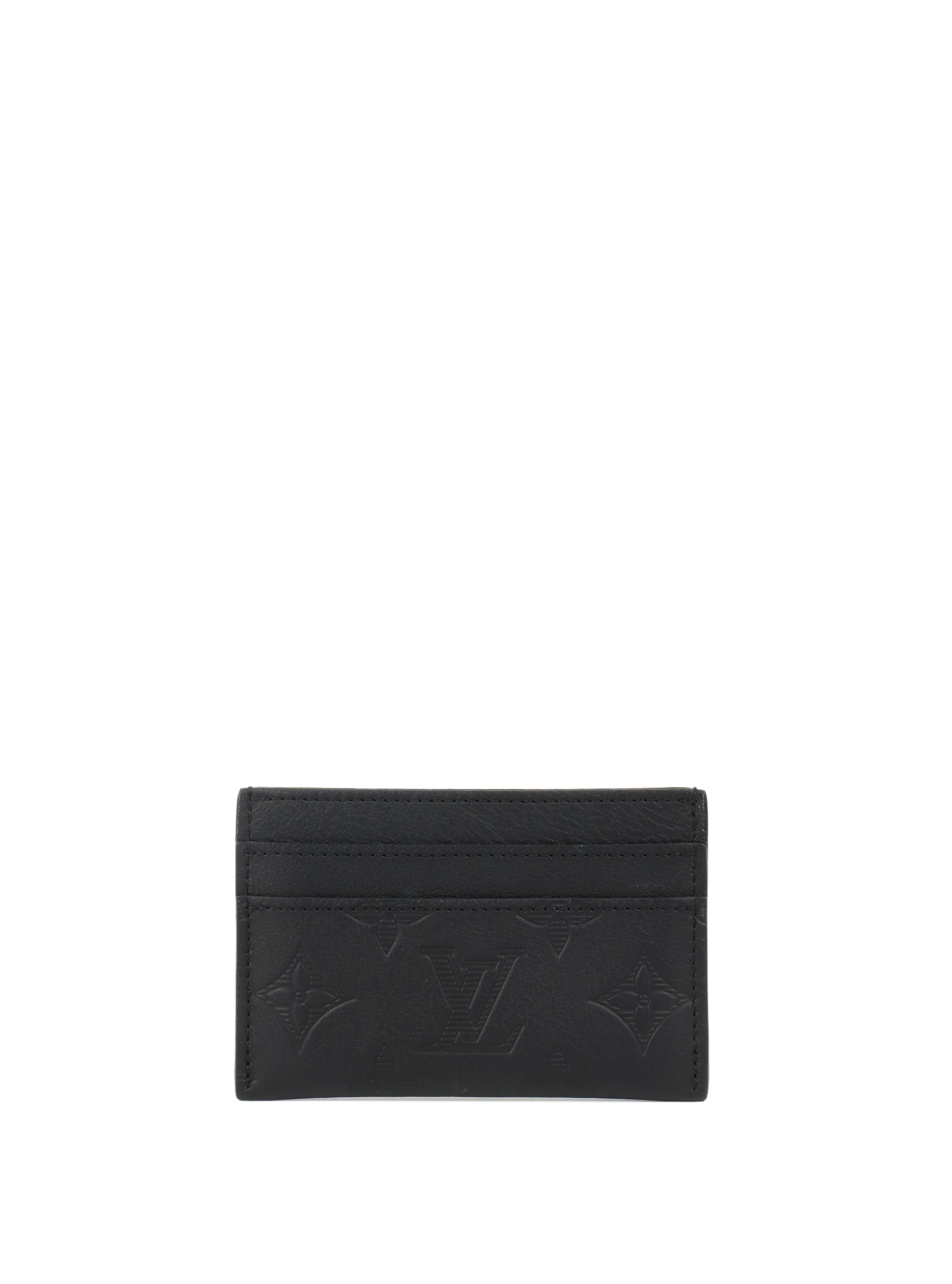 Louis Vuitton Black Double Card Holder.