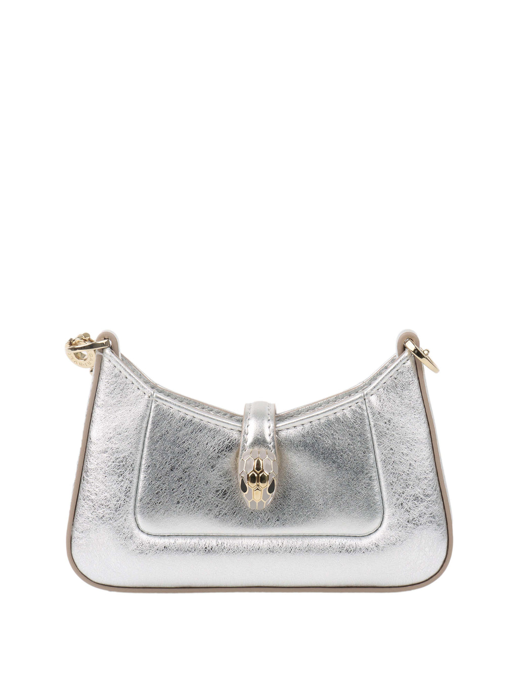 Bvlgari Metallic Silver mini Serpenti Shoulder Bag.