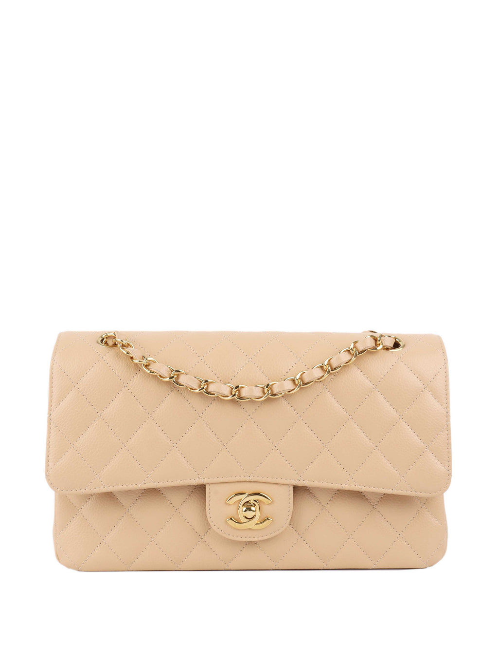 Chanel Beige Medium Classic Flap.