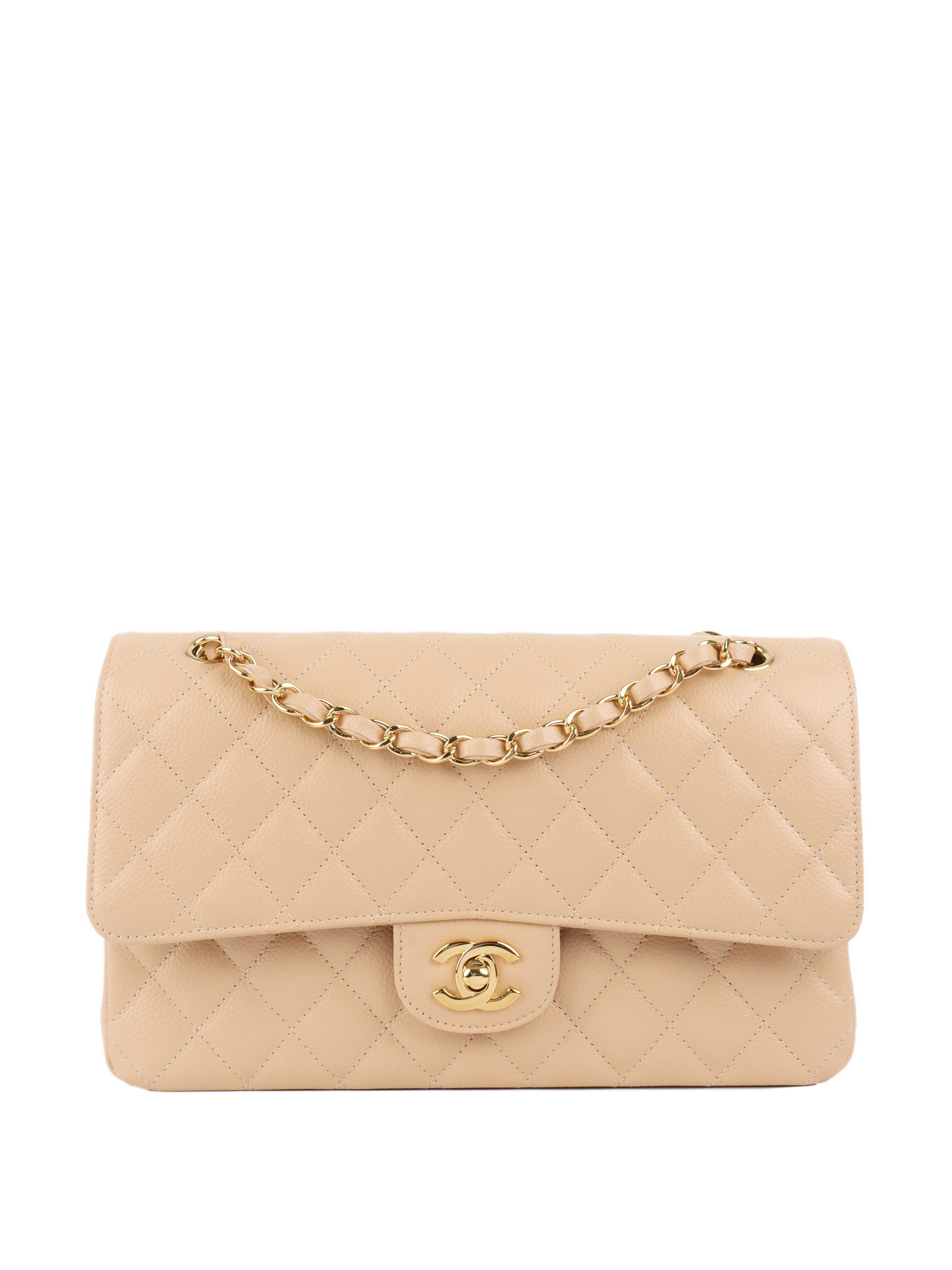 Chanel Beige Medium Classic Flap.