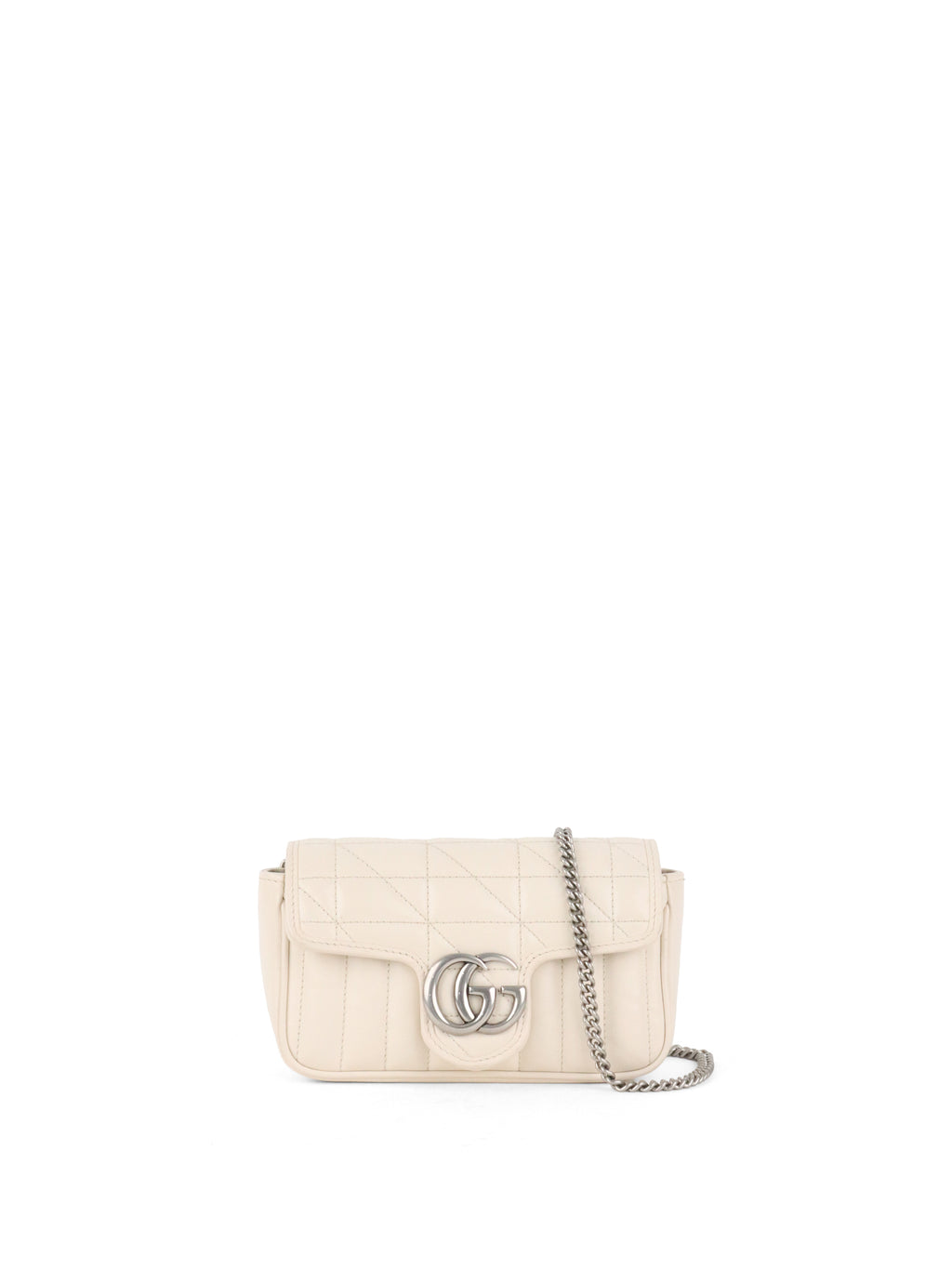 Gucci Super Mini White Chain Bag