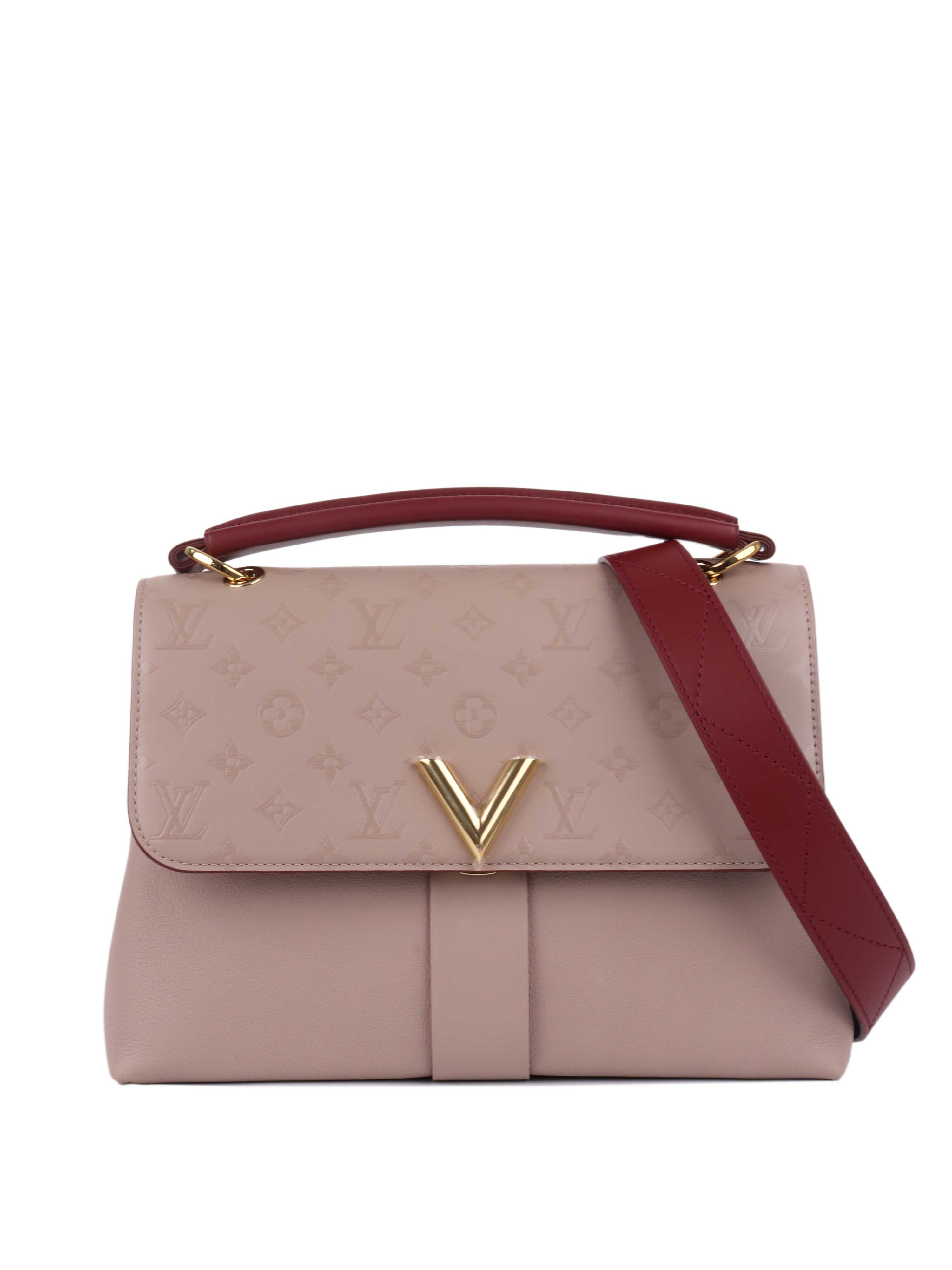 Louis Vuitton Taupe & Red Very One Handle Bag.