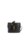 Saint Laurent  Black Quilted Lambskin June Box Shoulder Bag.