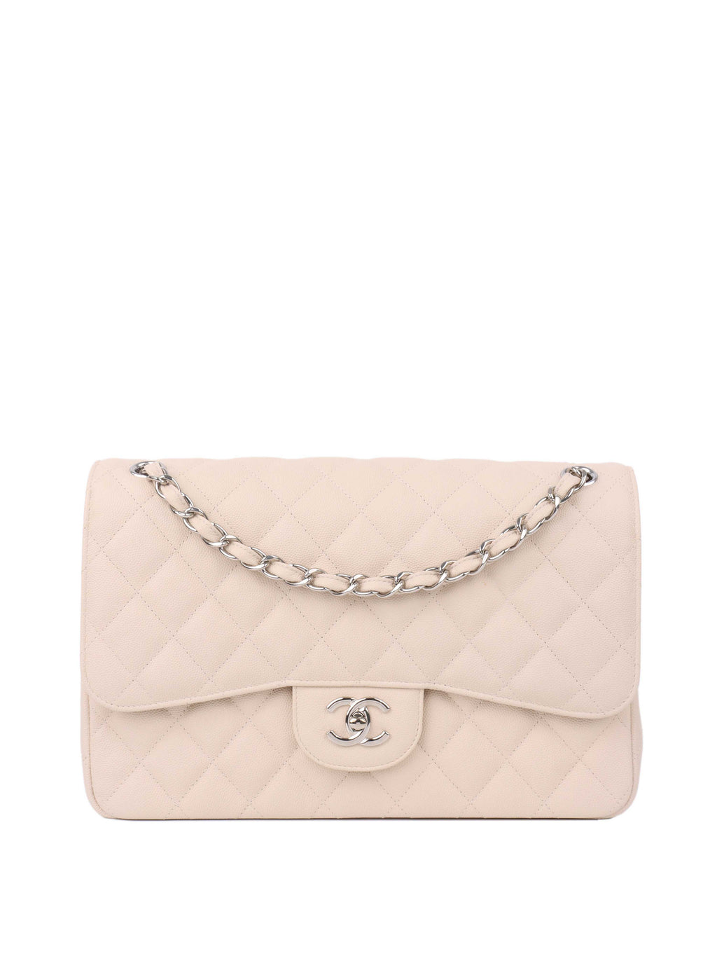 Chanel Jumbo Ivory Caviar Classic Flap.