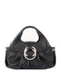 Bvlgari Black Leather Shoulder Bag with Handles.