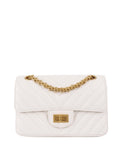 Chanel Small White Chevron 2.55 Bag.