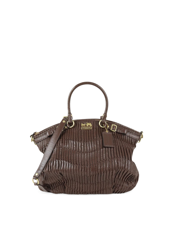 Coach Vintage Dark Brown Sophia Madison Satchel Shoulder Bag