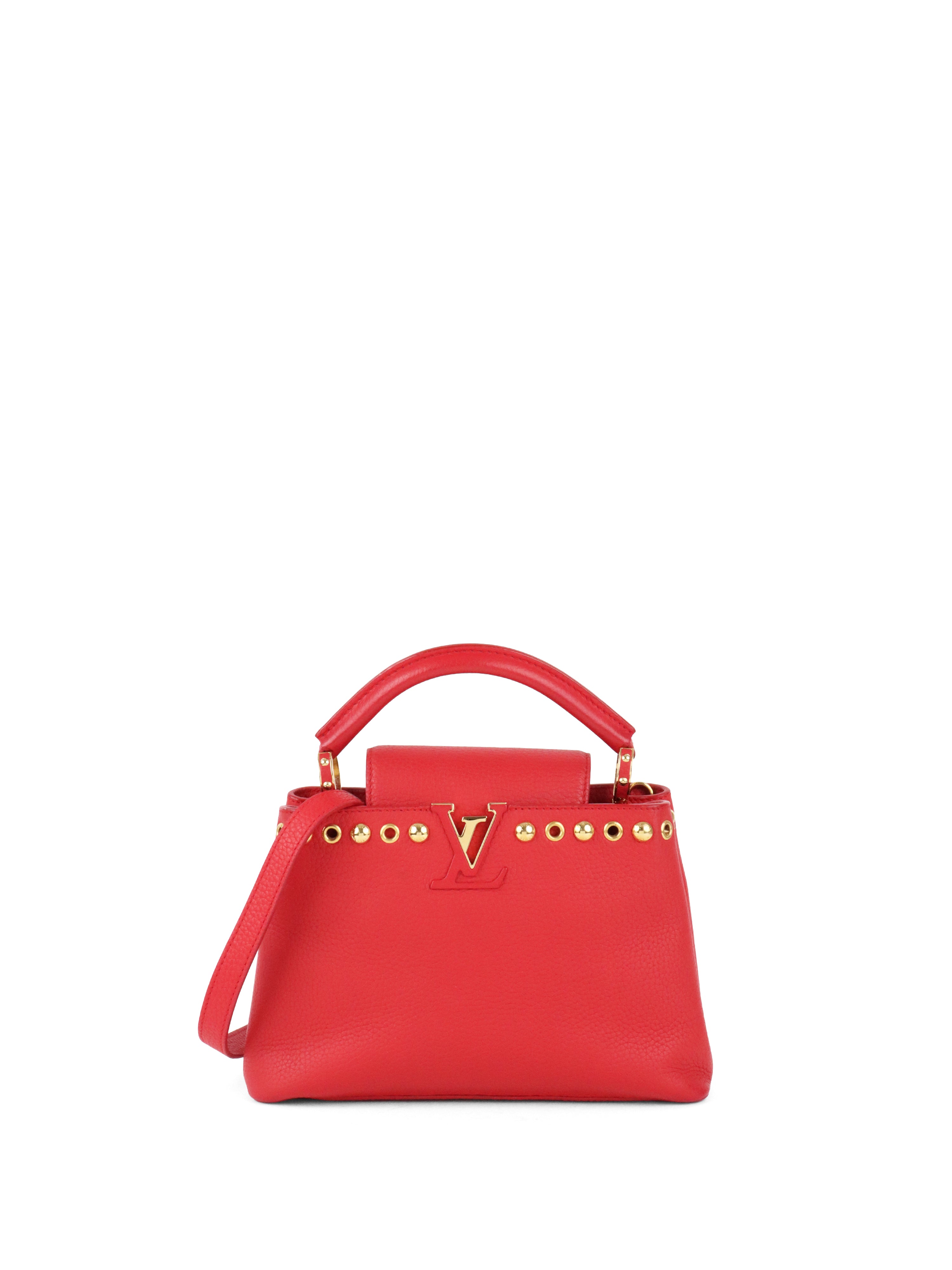 Louis Vuitton Red Capucines BB GHW