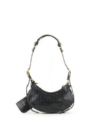 Balenciaga Black Crocodile Embossed Le Cagole XS Shoulder Bag